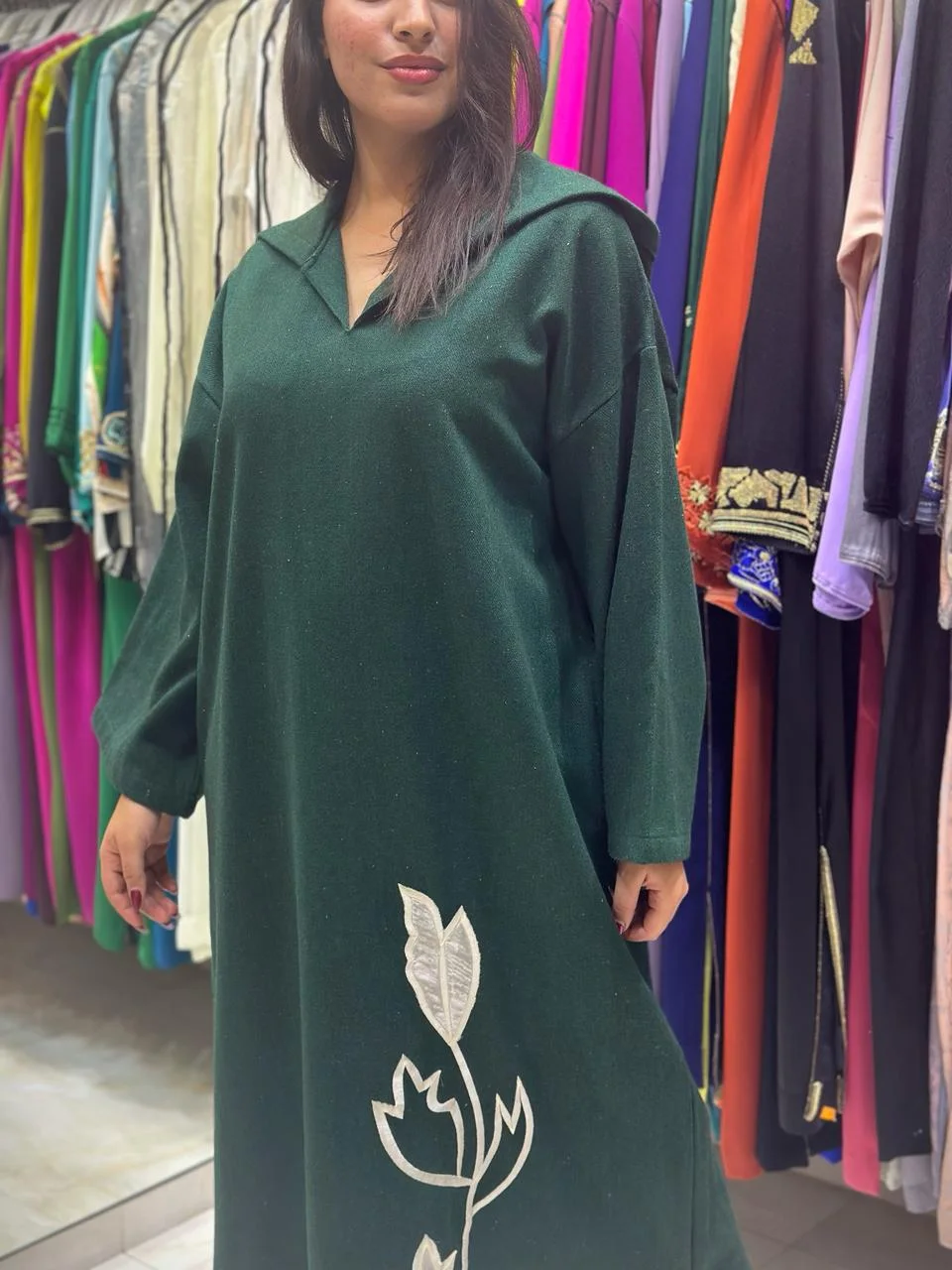 جلابة الثوب فلانيل فصالة جبلية بالجياب