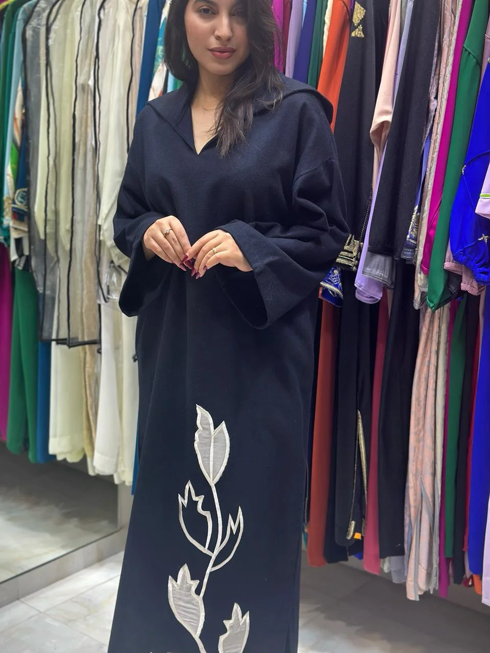 جلابة الثوب فلانيل فصالة جبلية بالجياب