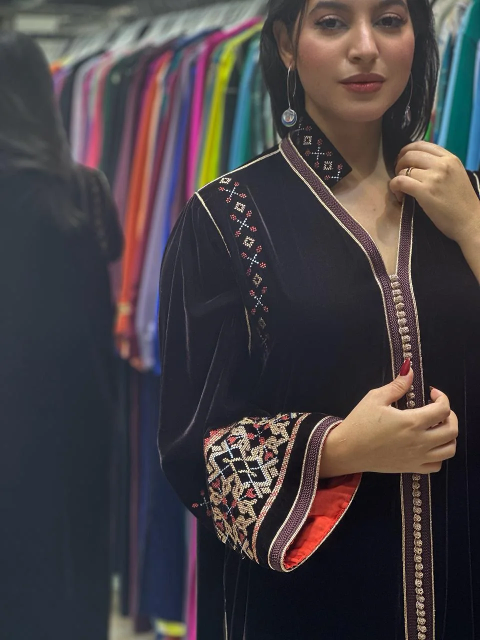 قفطان موبرا فصالة عادية بالطرز والسيفيفة والعقاد + الدوبلور فالكمام