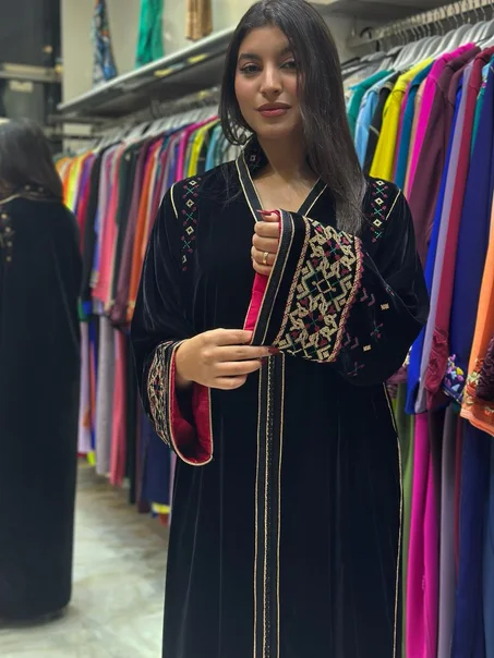 قفطان موبرا فصالة عادية بالطرز والسيفيفة والعقاد + الدوبلور فالكمام