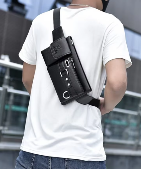 حقيبة كتف واحدة جديدة متعددة الوظائف للجري والرياضات للجنسين بسعة كبيرة وحقيبة خصر للرجال حقيبة صدر كاجوال رسول محفظة