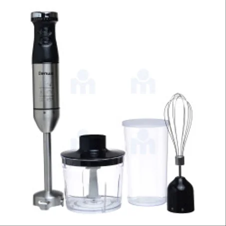 Set mixeur plongeant 4en1 HM-391 600W acier inoxydable - DENWA