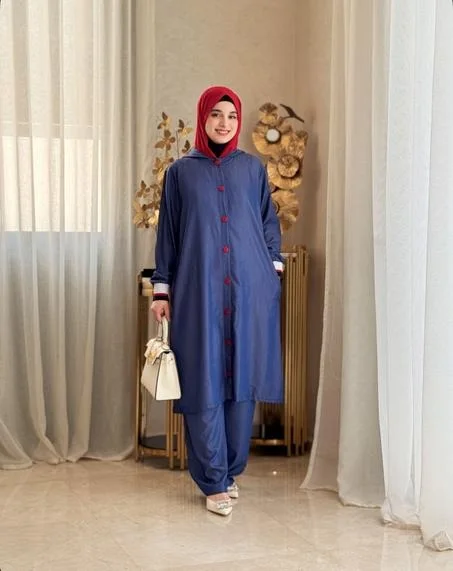 Ensemble 2 pièces – Tunique longue & Pantalon fluide