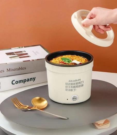 2 في 1 وعاء طبخ وتسخين الطعام الكهربائي المحمول