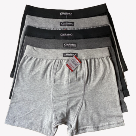 Promotion Lot de 5 Boxers CHANNO ample 100% Coton.