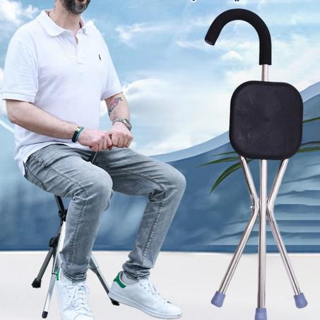 كرسي عكاز  2 في1 القابل للطي