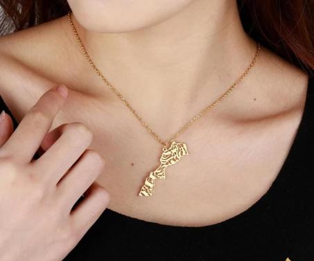 قلادة خريطة المغرب