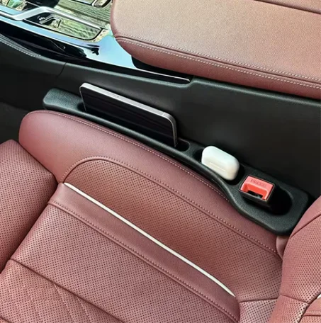 2Pcs Car Seat Gap Filler Organizer - Universal Anti-Drop Leak-Proof Strip with Storage Slot Auto Console Side Cushion