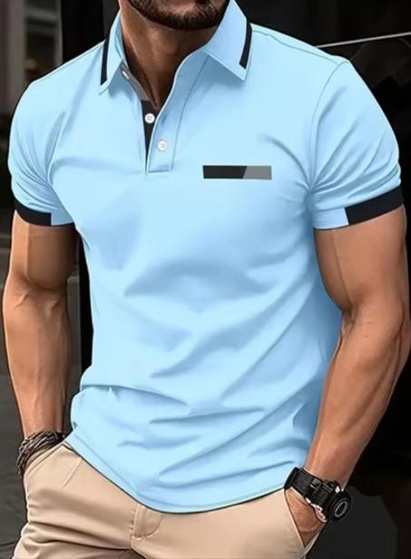 "بولو بأكمام قصيرة للرجال، بولو صيفي رياضي"