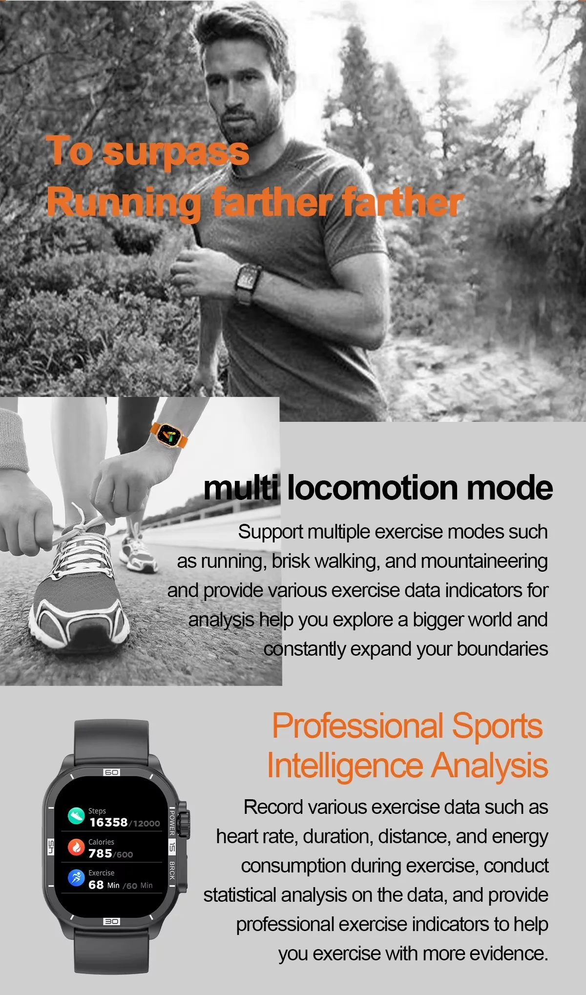 ساعة ذكية جديدة للنساء k96s مع تطبيق Dafit ، شاشة سوداء برتقالية وشاشة ht AMOLED في العالم الوقت استدعاء AI مساعد صوتي