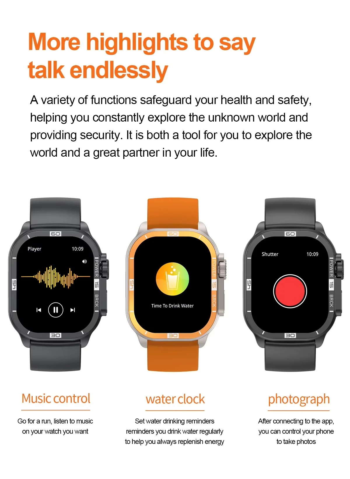 ساعة ذكية جديدة للنساء k96s مع تطبيق Dafit ، شاشة سوداء برتقالية وشاشة ht AMOLED في العالم الوقت استدعاء AI مساعد صوتي