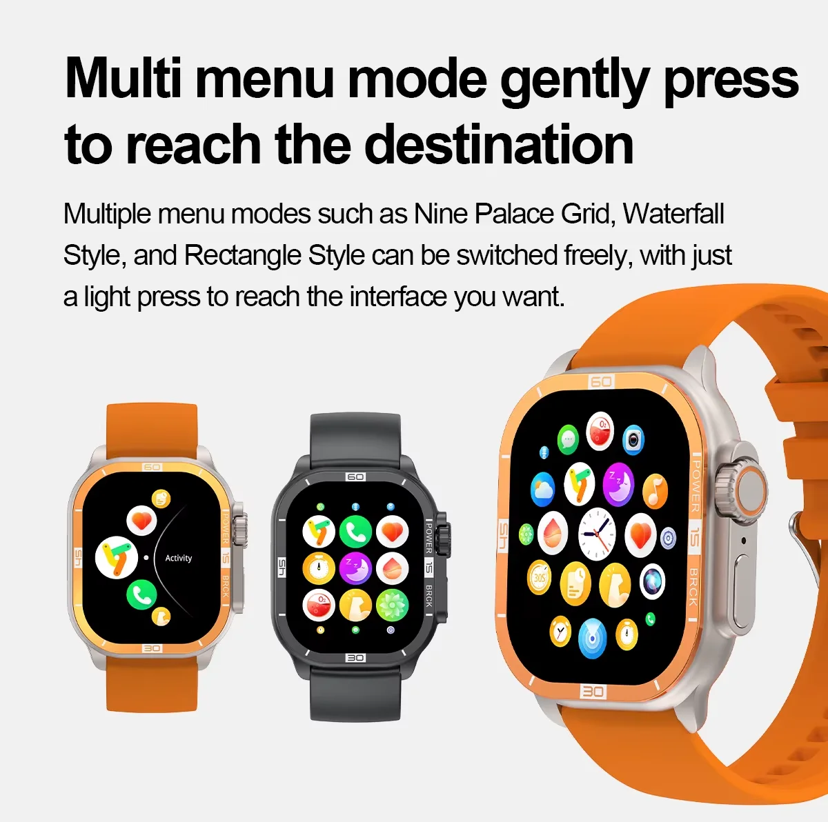 ساعة ذكية جديدة للنساء k96s مع تطبيق Dafit ، شاشة سوداء برتقالية وشاشة ht AMOLED في العالم الوقت استدعاء AI مساعد صوتي