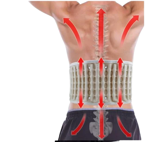 تقنية هوائية ذكية تساعد على تمديد العمود الفقري وتخفيف الضغط على أسفل الظهر بطريقة مريحة وآمنة.