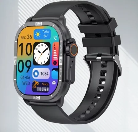 ساعة ذكية جديدة للنساء k96s مع تطبيق Dafit ، شاشة سوداء برتقالية وشاشة ht AMOLED في العالم الوقت استدعاء AI مساعد صوتي