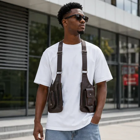 Sac à bandoulière antivol pour homme -BK