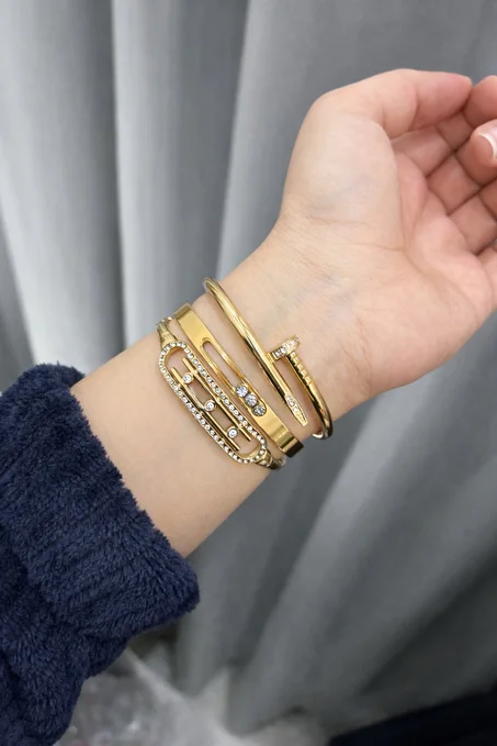 trio bracelets inoxydable