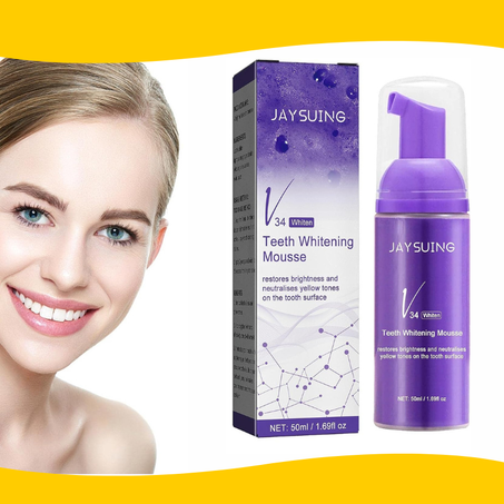 معجون الأسنان الأرجواني Jaysuing Teeth Whitening Mousse