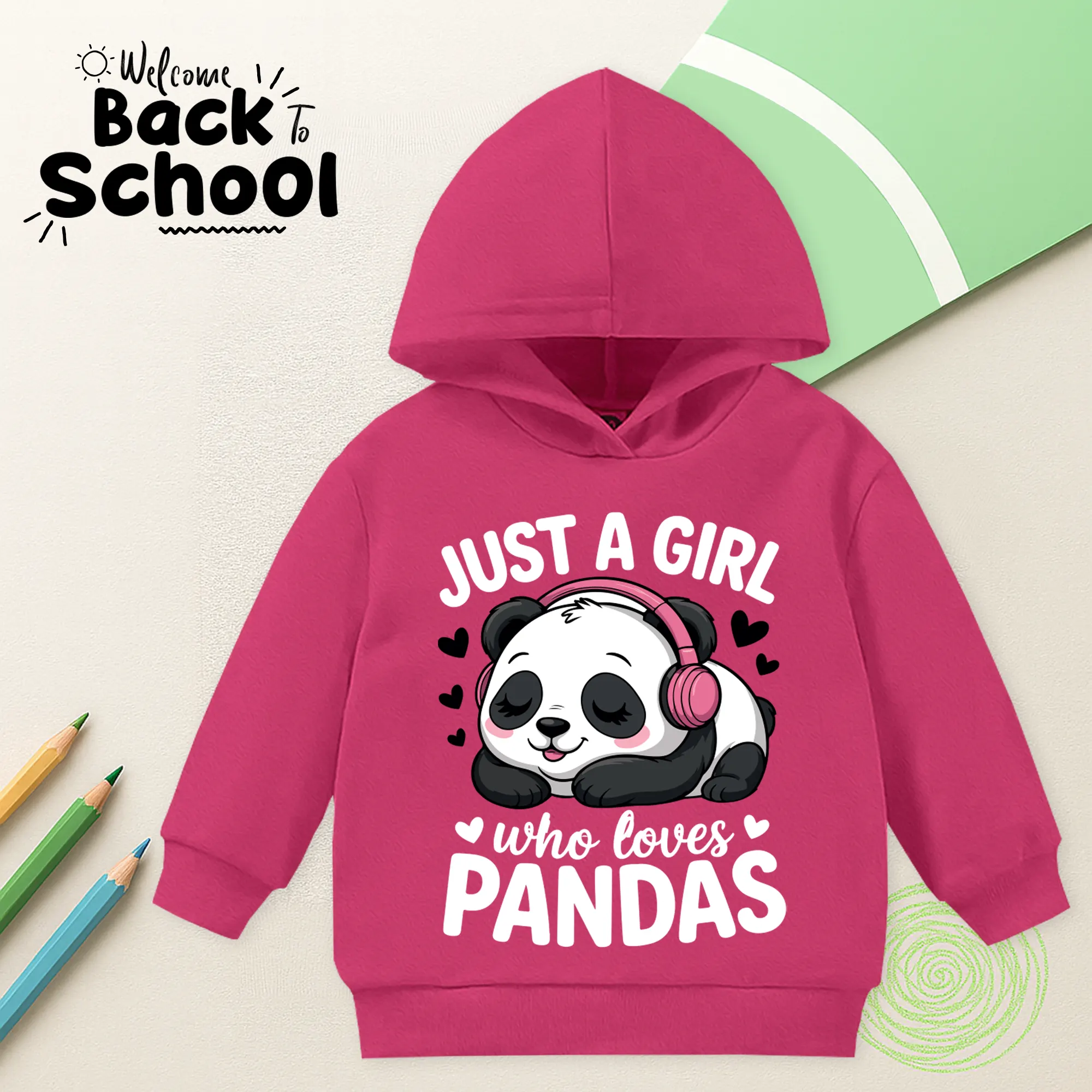 هودي مطبوع فوشيا