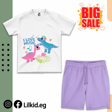 طقم نصف كم ابيض * موف