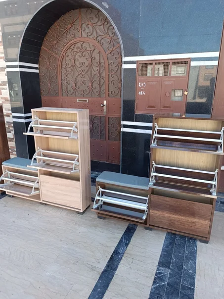 Meuble choussur avec gallssa size 120cmx120cm خزانة أحذية مع جالسا