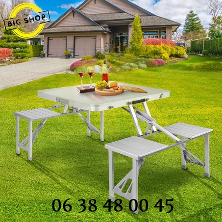 Ensemble table pliable