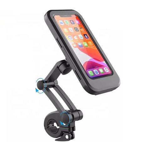 Support De Téléphone Pour Moto Et Vélo, Étanche À Rotation De 360° Avec Écran Résistant À L’eau.