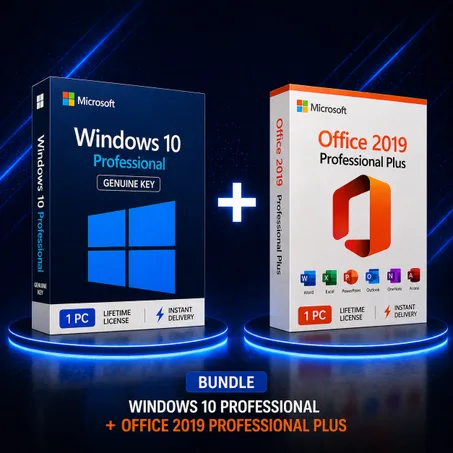 WINDOWS 10 PROFESSIONAL + OFFICE 2019 PROFESSIONAL PLUS – BUNDLE