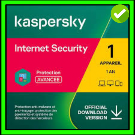 Kaspersky Internet Security -2022 1 appareil 1 an et recevez instantanément