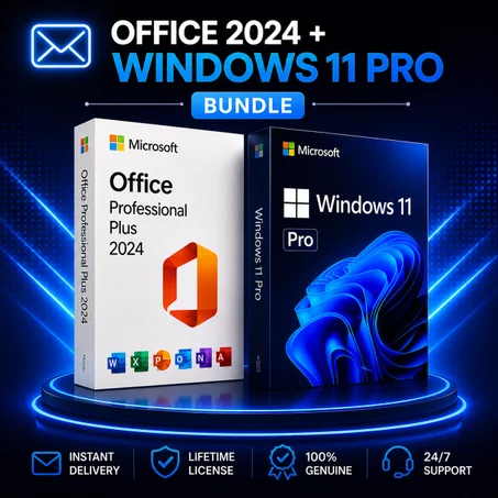 Office 2024 + Windows 11 Pro Bundle | Lifetime License + Instant Delivery