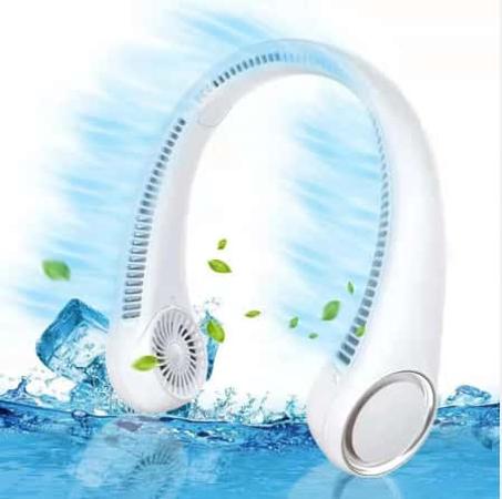 Restez frais et confortable toute la journée avec le ventilateur de cou USB parfait!