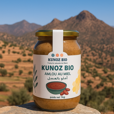 1 كغ أملو طبيعي باللوز والأركان والعسل