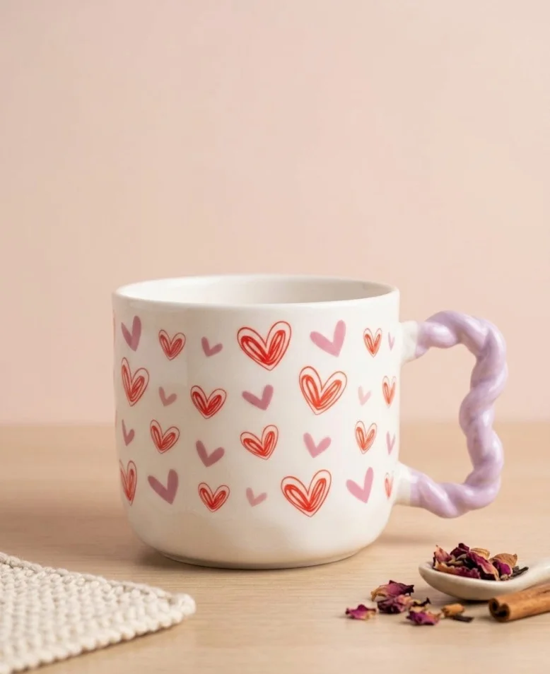 Pink Hearts Mug