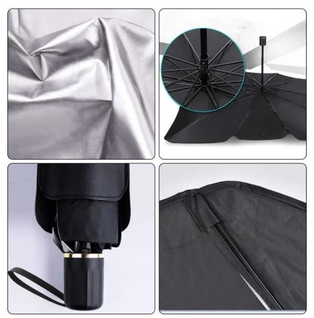 Parapluie pare-brise de pare-brise de voiture, parasol parasol de fenêtre  avant de voiture pliable pour bloc de rayons UV et protection contre la  chaleur solaire, convient à la plupart des véhicules