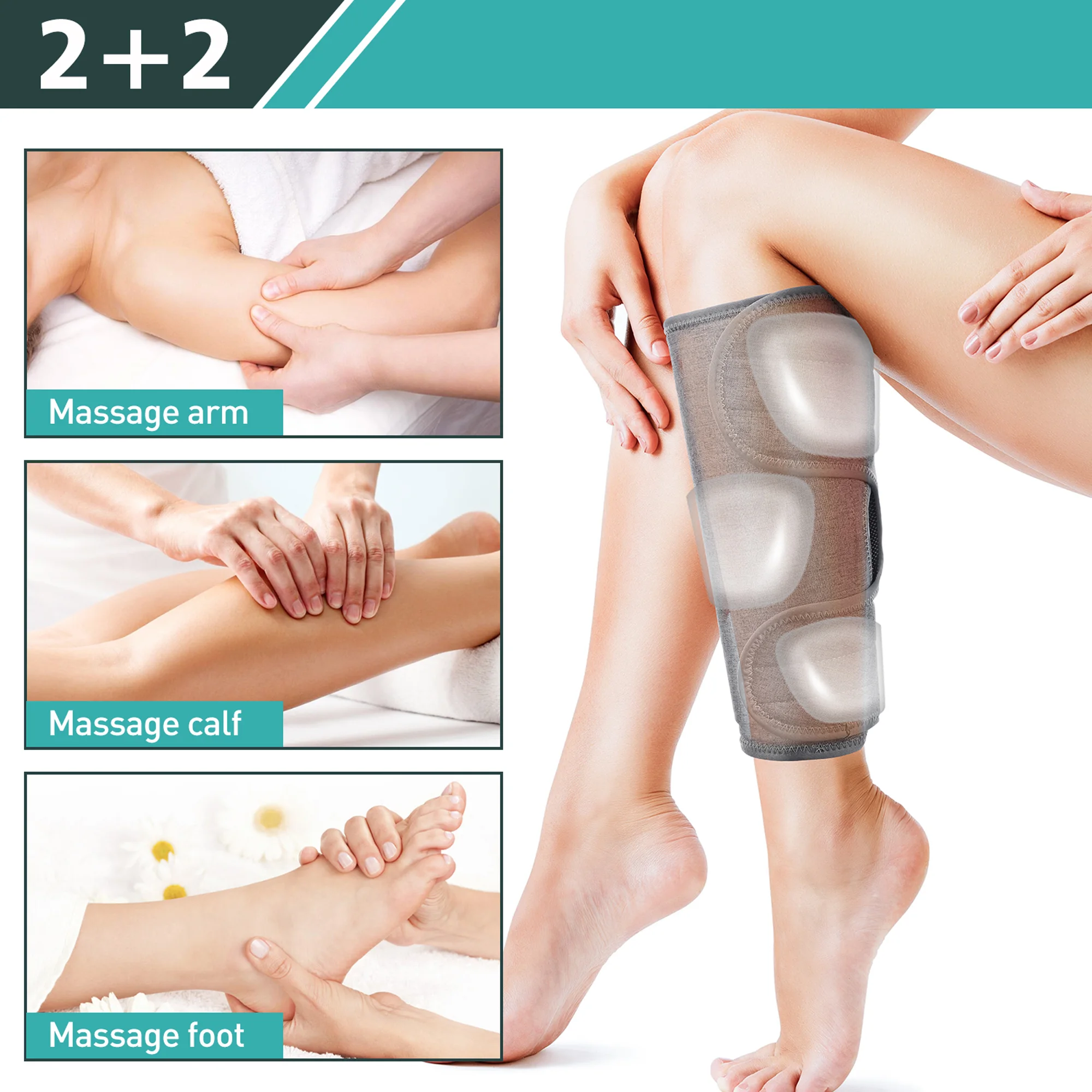 جهاز تدليك وتدفئة  الساق والذراع بضغط الهواء (قطعتين)