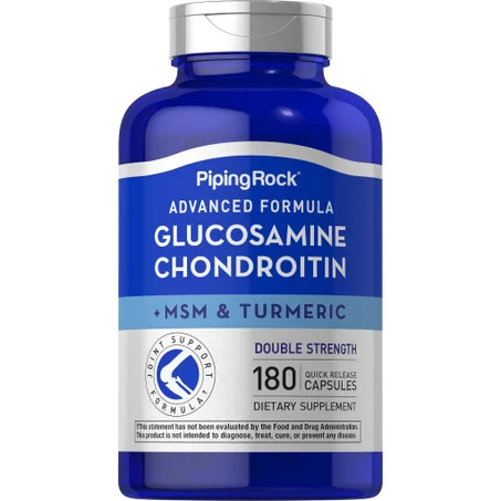 Glucosamine Chondroïtine MSM Plus Curcuma Double Force, 180 Gélules — غلوكوزامين شوندروتين MSM مع الكركم، 180 كبسولة