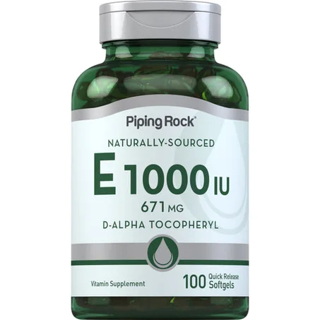 Vitamine E Naturelle, 1000 UI, 100 Capsules Molles — فيتامين E الطبيعي، 1000 وحدة، 100 كبسولة جيلاتينية
