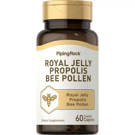 Gelée Royale, Propolis & Pollen d'Abeille, 60 Comprimés — غذاء ملكات النحل، البروبوليس وحبوب اللقاح، 60 قرص