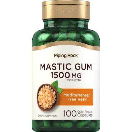 Gomme Mastic, 1500 mg, 100 Gélules — علكة المستكة، 1500 ملغ، 100 كبسولة