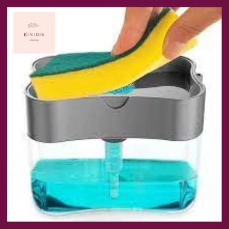 Distributeur de savon avec porte-éponge