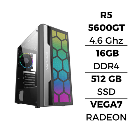 PC Gamer  Ryzen 5600GT/512GB SSD/16GB/Radeon Vega7