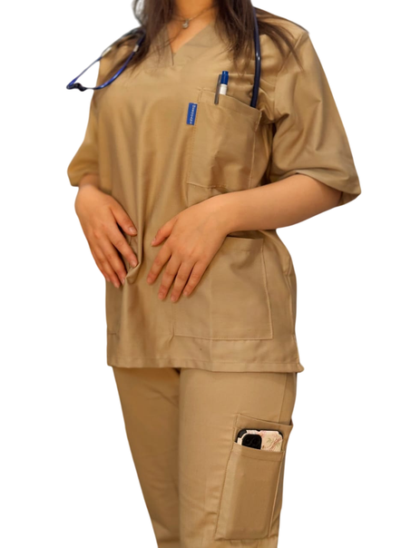 Tenue de bloc unisexe beige