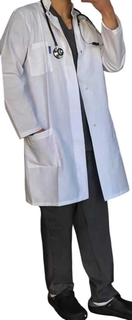 Blouse homme col officier manche longue