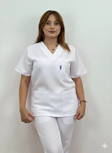 Tenue de bloc unisexe Blanche