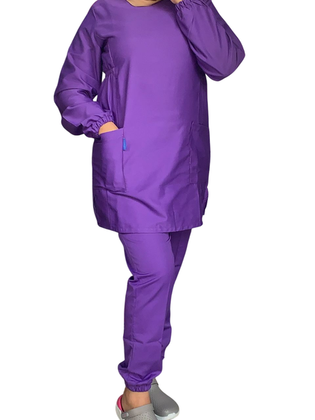 Tenue de bloc hidjab violet parme