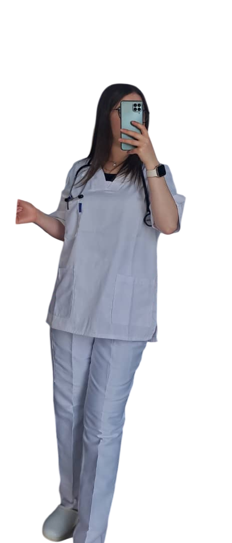 Tenue de bloc unisexe blanc