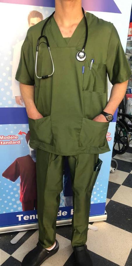 Tenue de bloc unisexe vert militaire