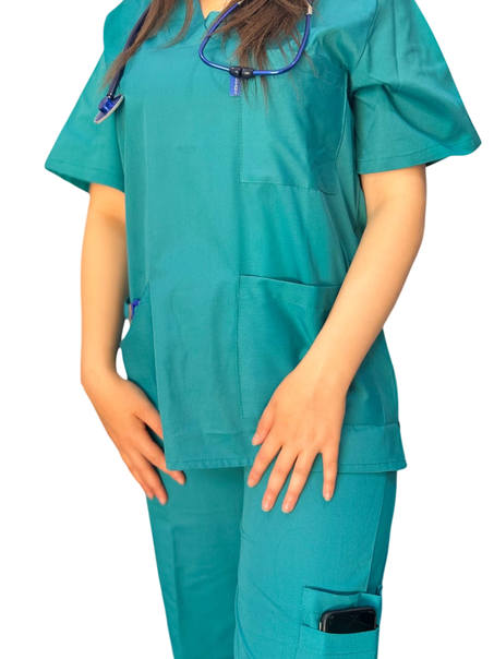 Tenue de bloc unisexe bleu vert