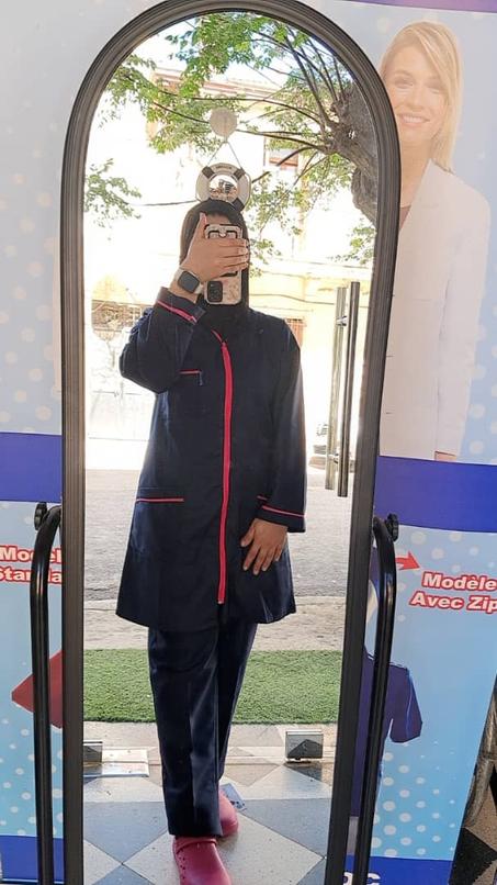 Tenue de bloc hidjab avec fermuture bleu nuit