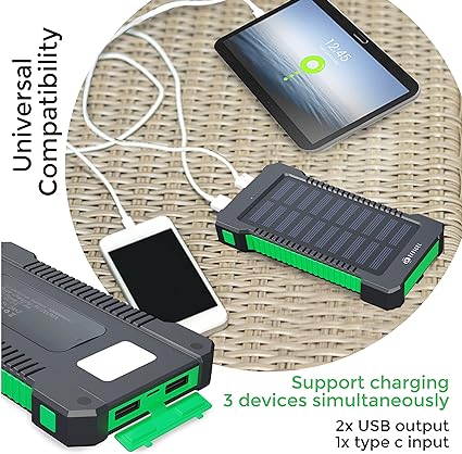 Chargeur Solaire Étanche Portable