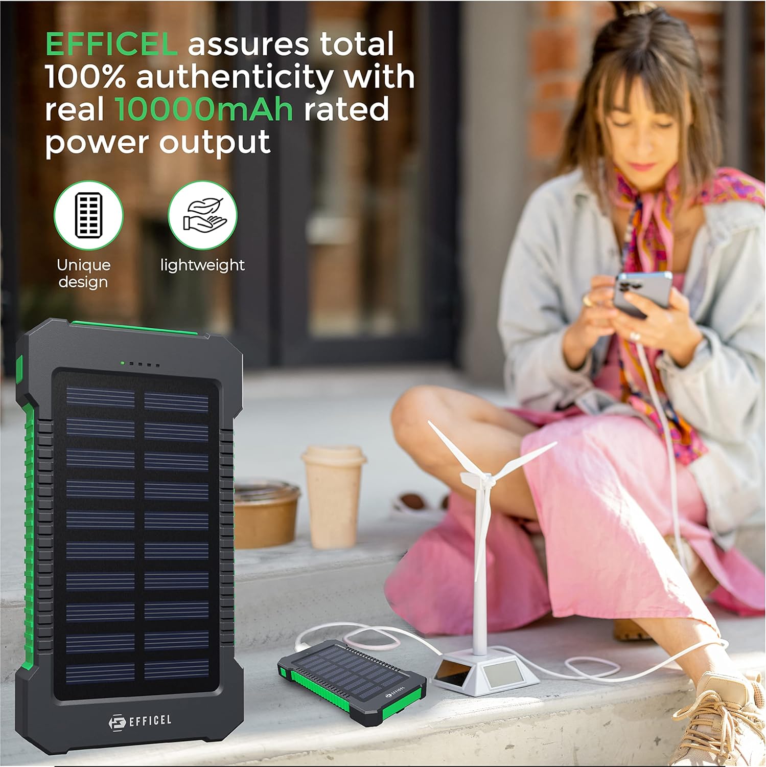 Chargeur Solaire Étanche Portable
